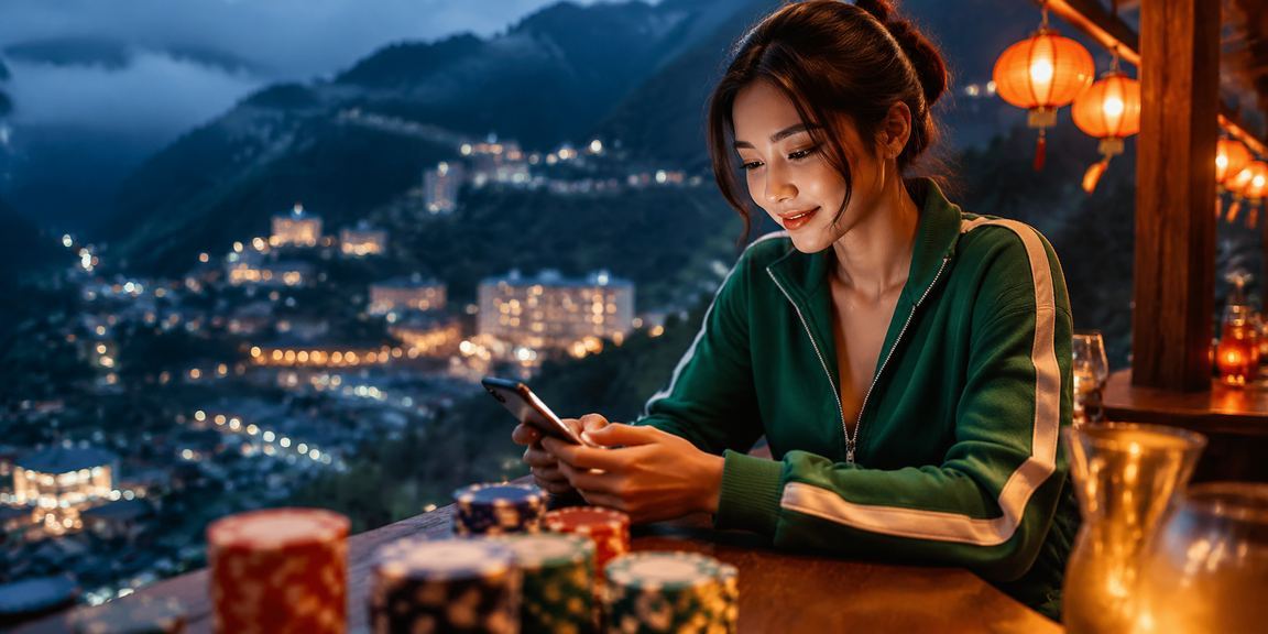 Người chơi sử dụng thiết bị di động cá cược tại Hội An